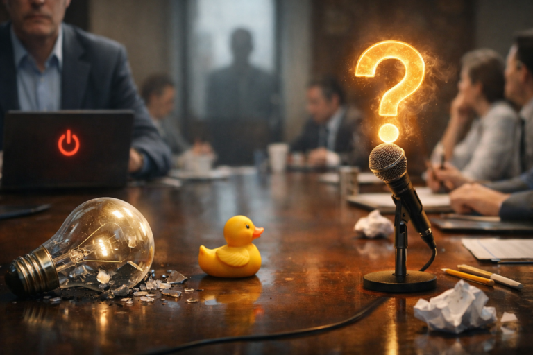 Một tổ chức bắt đầu suy tàn từ khi không còn ai dám hỏi?